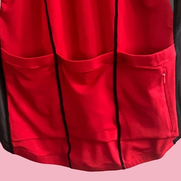 Novara Cycling Jersey Adult Large Red Full Zip Short Sleeve Back Pocket Unisex - Picture 4 of 10